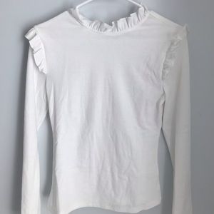 Ruffle Collar Top • SHEIN